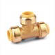 Tee brass fittings quick push fittings quick push connector lead free NSF/ANSI Green Valves