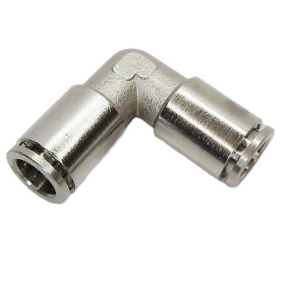 Nickel Plated Elbow Union Quick To Connect Push In Fitting